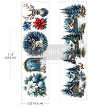 Load image into Gallery viewer, LUXE TRANSFER Redesign Décor Transfers®- Blue Ridge Winter 3.25" x 11.5" 2 Sheets