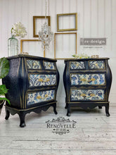 Load image into Gallery viewer, Decoupage Decor Tissue Paper - Cobalt Flourish - 3 sheet, 19.5"x30"
