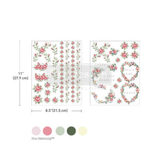 Load image into Gallery viewer, H2O TRANSFERS – Nostalgic Bloom – 2 SHEETS, 8.5″X11″