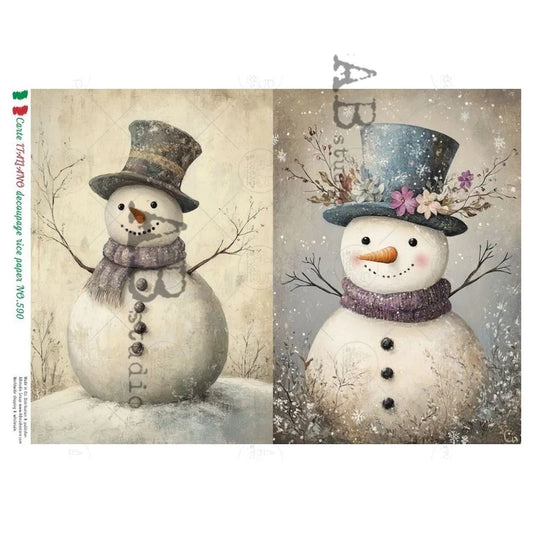A4 Snowman Gentleman