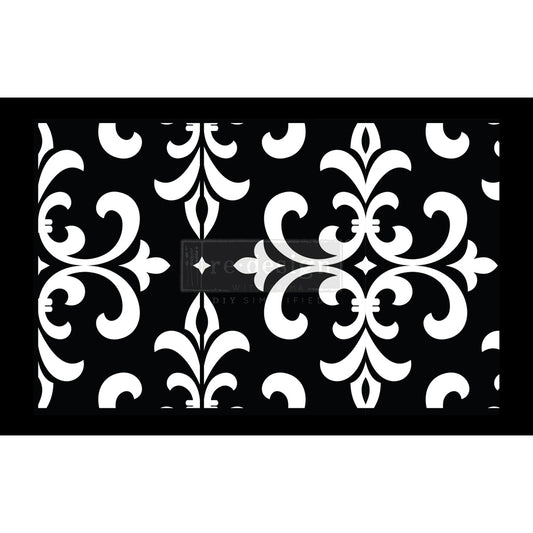 Redesign Stick & Style CECE Stencil Roll 7" roll 5 yards-Modern Damask (6" design)