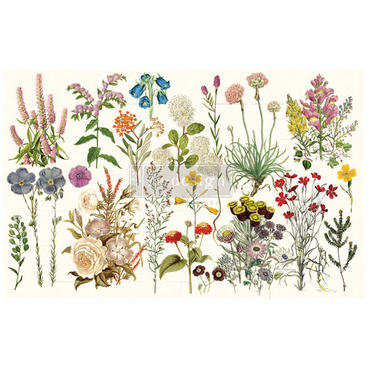Decoupage Decor Tissue Paper - Wild Herbs - 1 sheet, 19"x30"