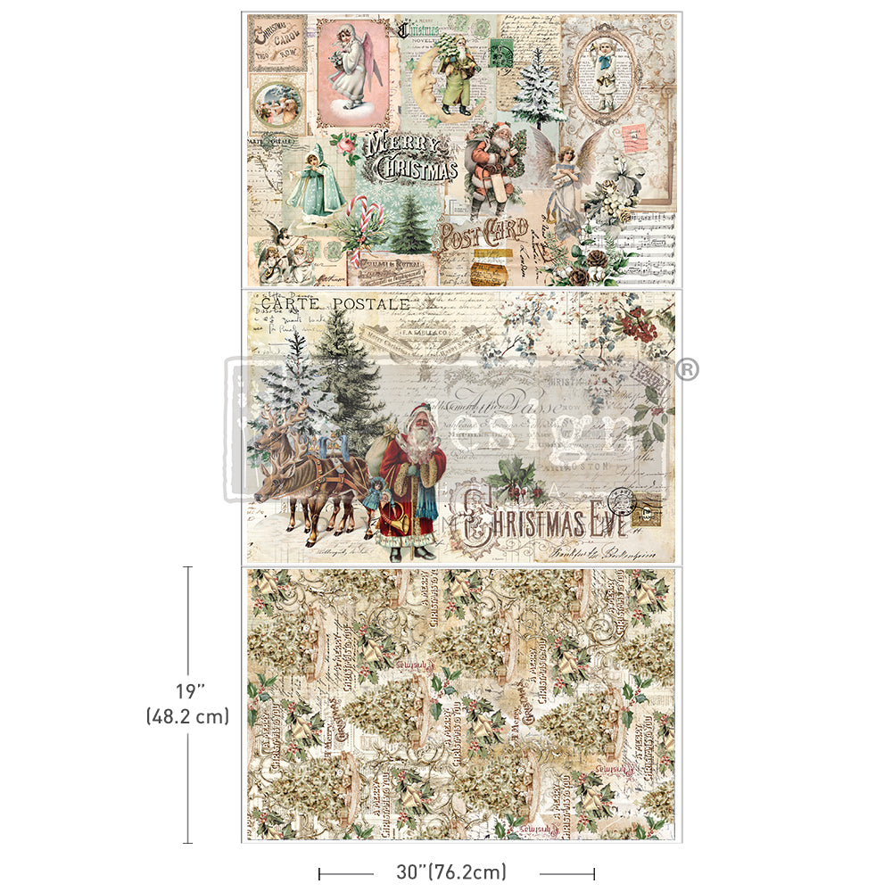Decoupage Decor Tissue Paper - Holly Jolly Hideaway - 3 sheets, 19.5