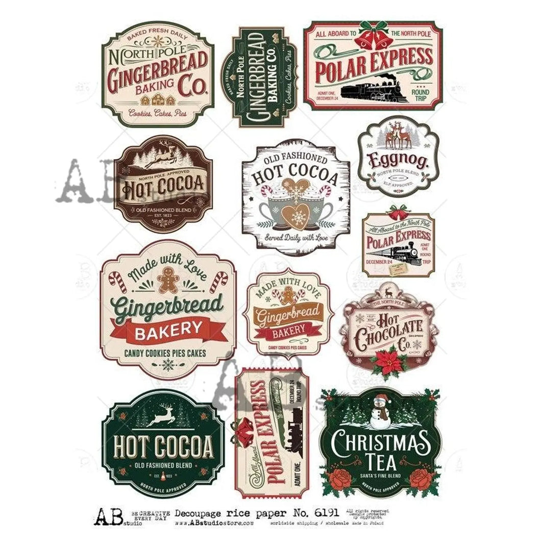 A4 Christmas Labels