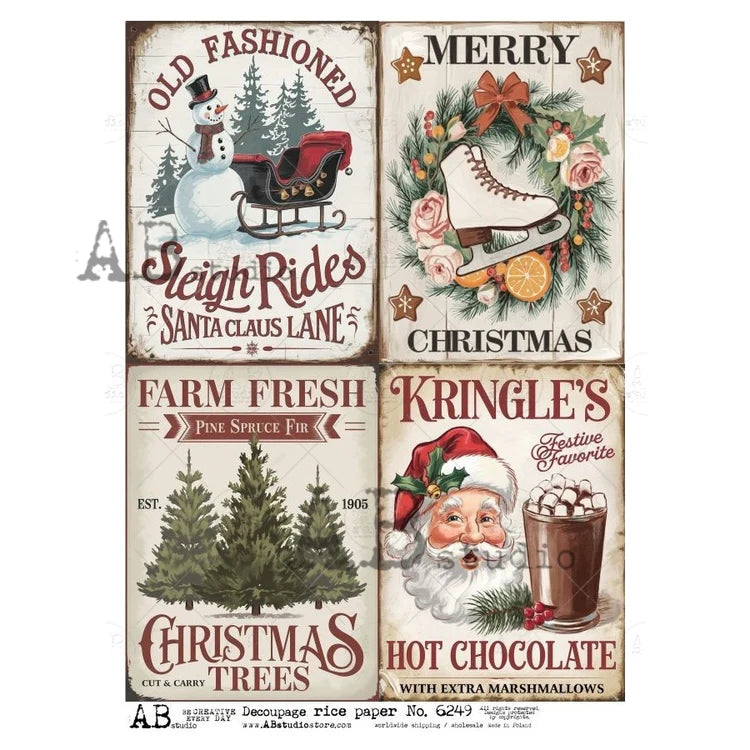 A4 Christmas Sign Quad One
