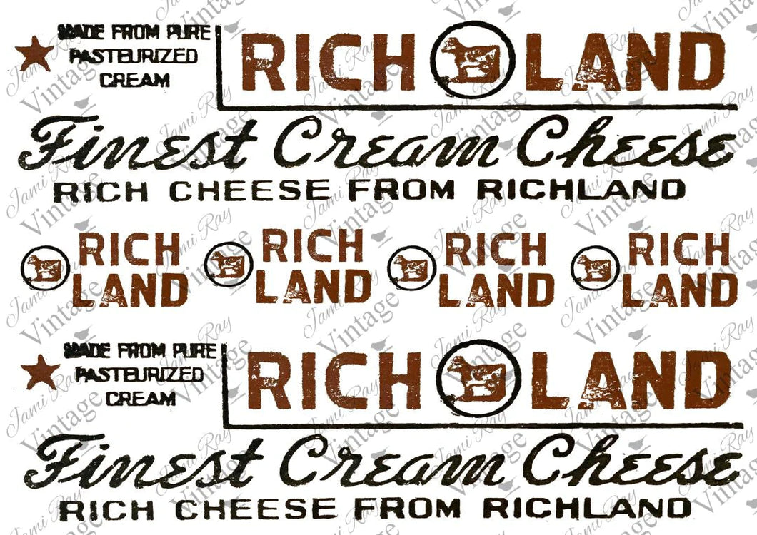 JRV Rice Paper  -  Rich Land Label| 4A