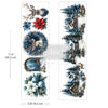 LUXE TRANSFER Redesign Décor Transfers®- Blue Ridge Winter 3.25" x 11.5"  2 Sheets