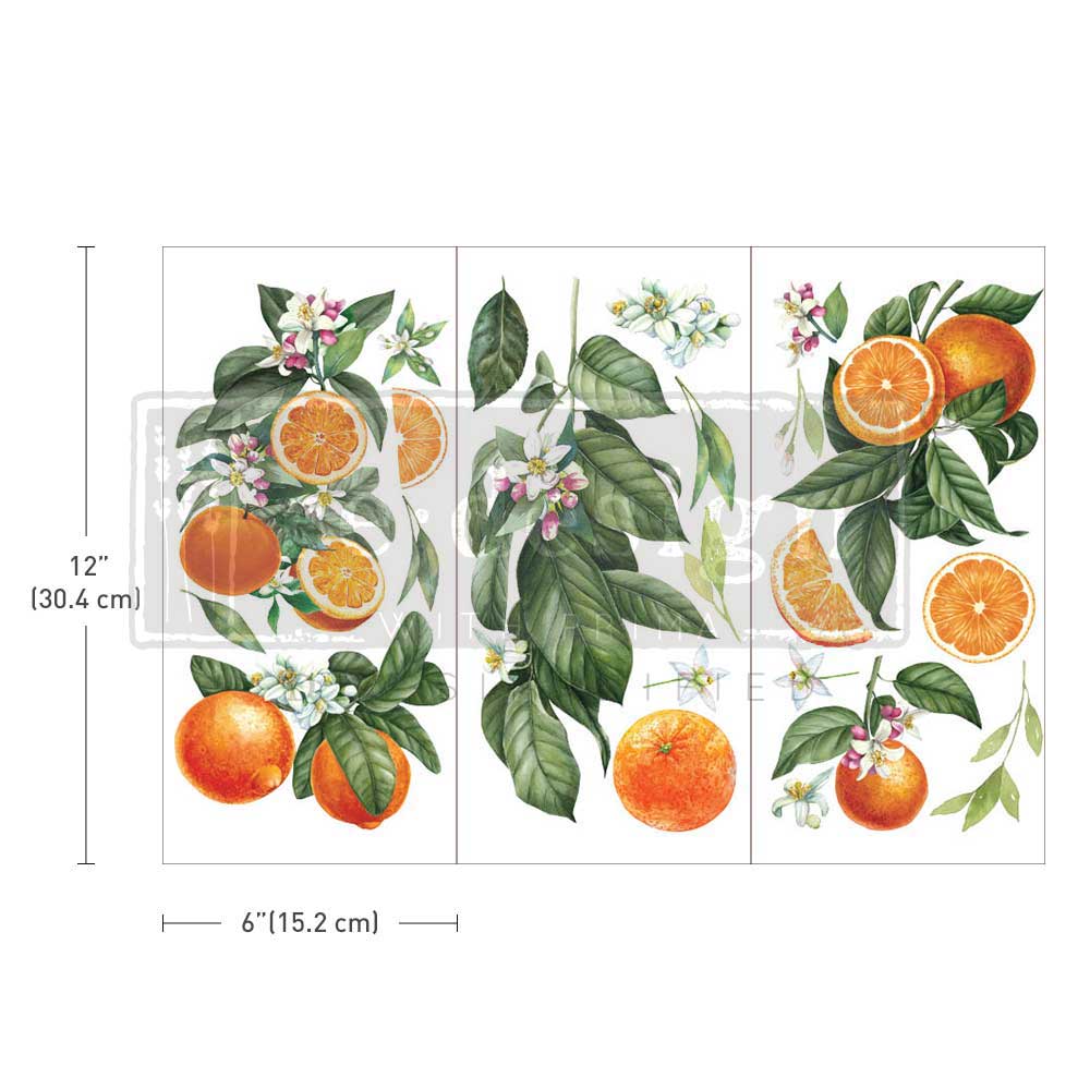 Decor Transfers® – Citrus Slice – 3 Sheets, 6″X12″