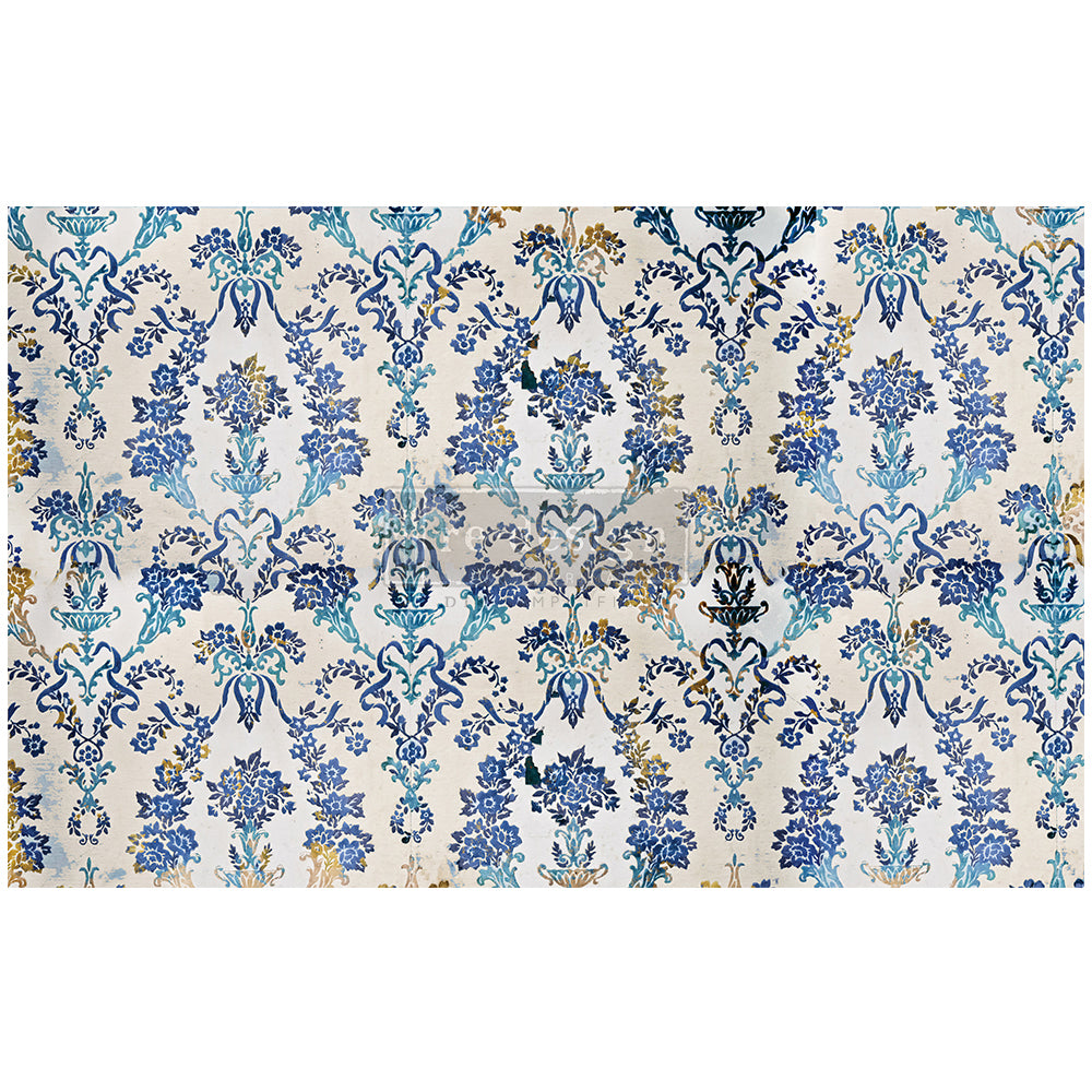 Decoupage Decor Tissue Paper - Cobalt Flourish - 3 sheet, 19.5