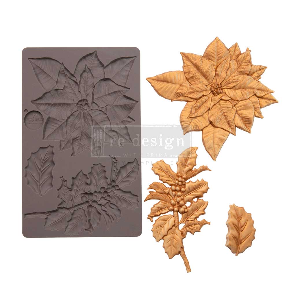 Redesign Decor Moulds® – Perfect Poinsettia – 8″x5″, 8mm thickness