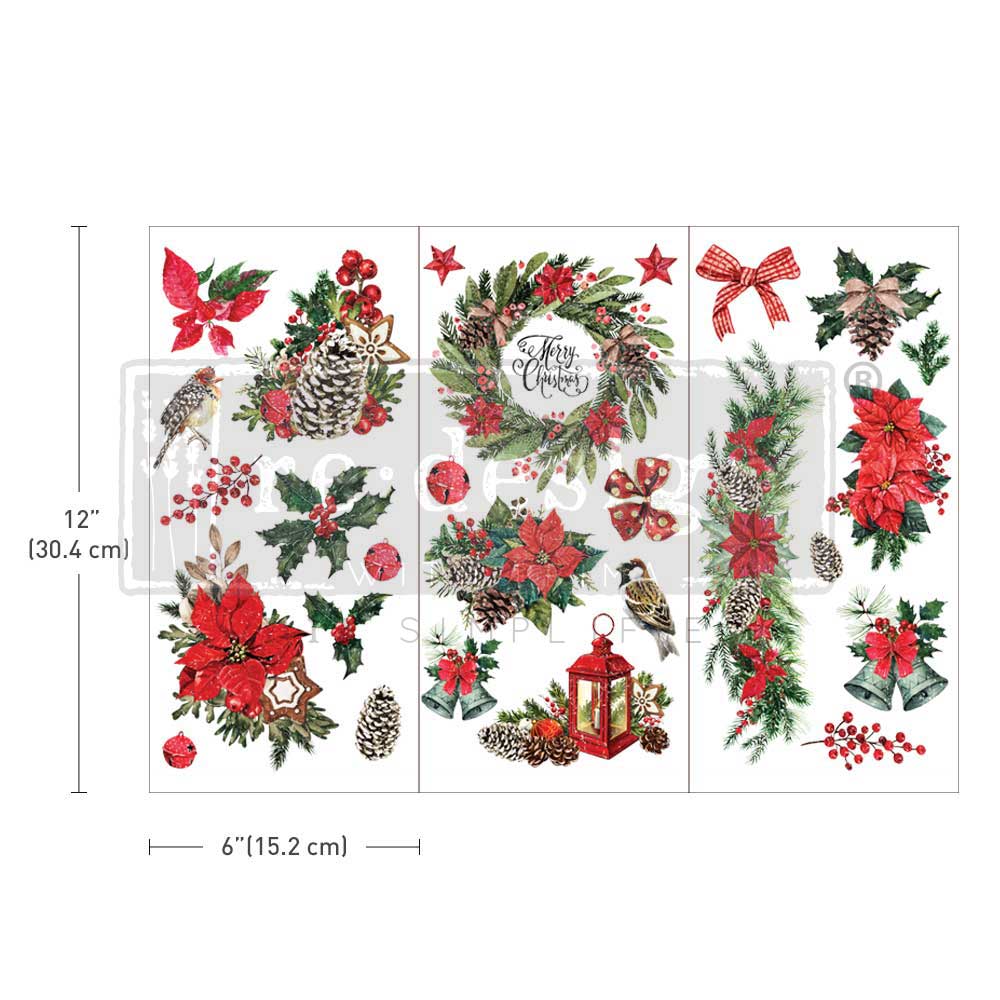 Decor Transfers® – Classic Christmas – 3 Sheets, 6″X12″