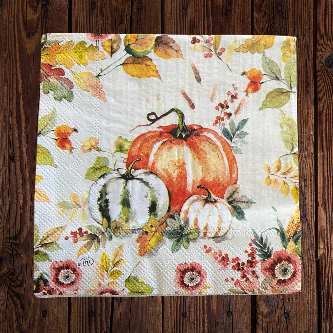 Decoupage Napkin Pumpkins