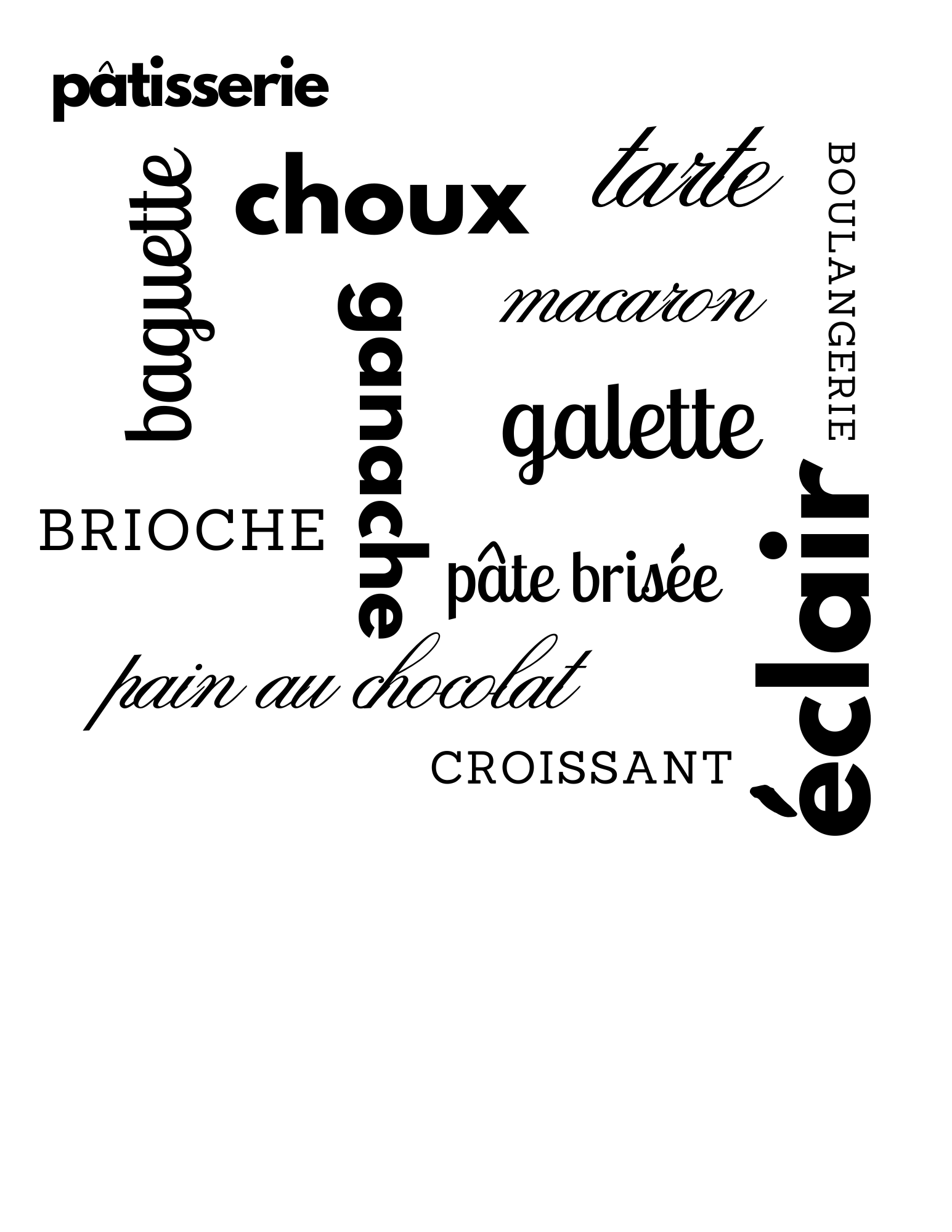 Backing Words Digital Download - French Baking Words for Rolling Pin – Life Style of ...