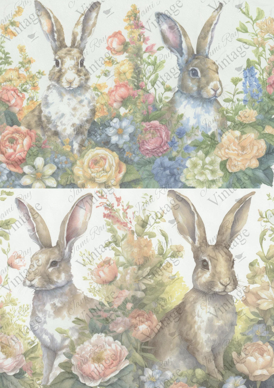 JRV Rice Paper  -  Four Bunnies | 4A