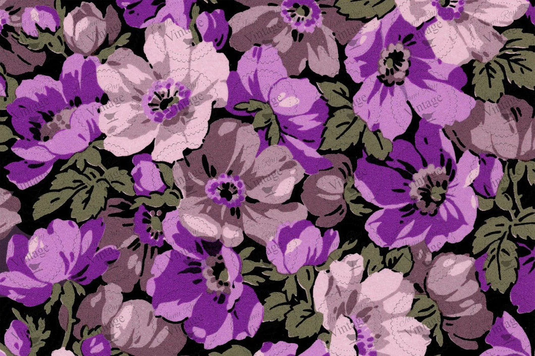 Decoupage Paper  Purple Vintage