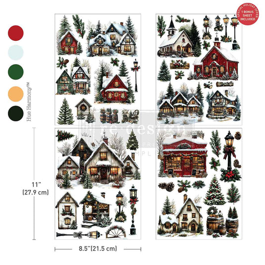 MIDDY TRANSFER Redesign Décor Transfers®- Village of Wonder 8.5 X 11 4 SHEETS