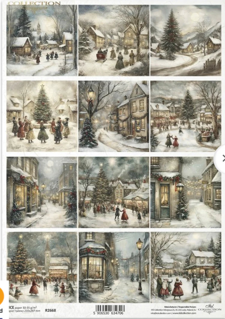 A4 ITD Yuletide Village Rice Paper