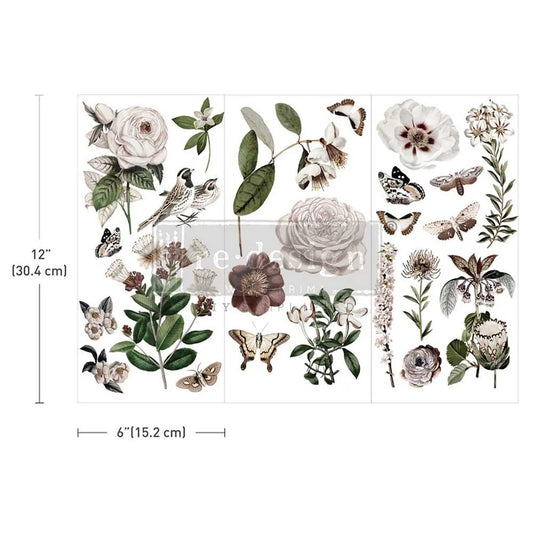 Decor Transfers® – Secret Garden – 3 Sheets, 6″X12″