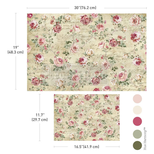 A-3 Decoupage Fiber - Timeless Charm - 2 sheets 19.5"x30"