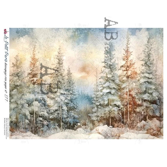 A4 Winter Forest Whisper Paper Le Petit Paris