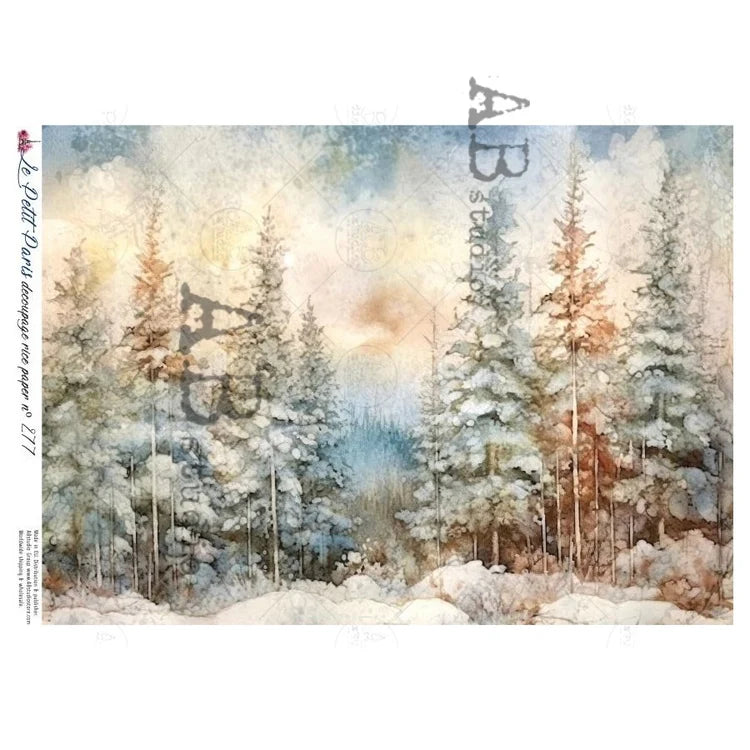A4 Winter Forest Whisper Paper Le Petit Paris