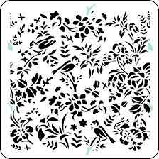 Stencil Bird Toile