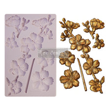 Load image into Gallery viewer, Redesign Decor Moulds® – Botanical Blossoms – 8″x5″, 8mm thickness
