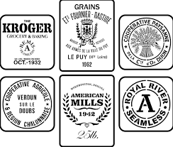 Stencil Grain Sack Minis