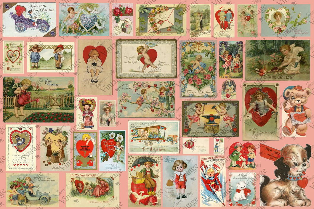 Decoupage Paper Vintage Valentine