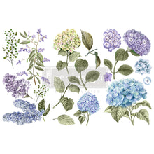 Load image into Gallery viewer, Decor Transfers® – Mystic Hydrangea – 3 sheets, 6″x12″
