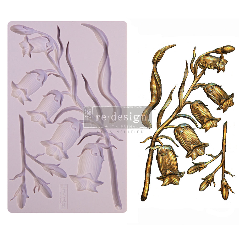 Redesign Decor Moulds® – Sweet Bellflower – 8″x5″, 8mm thickness