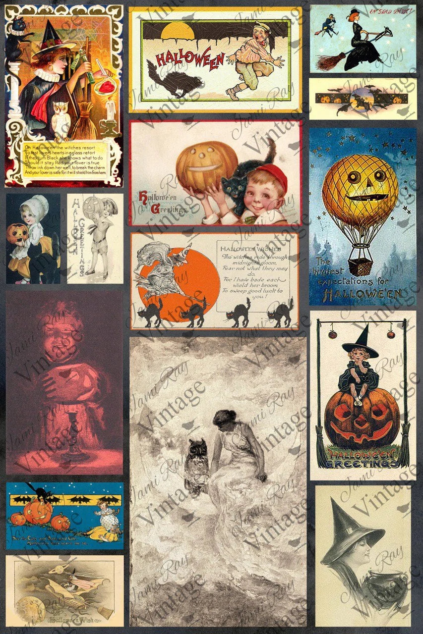 Decoupage Paper Vintage Halloween